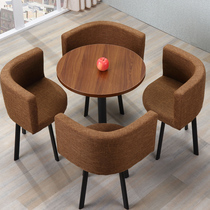 Reception leisure table and chair combination simple modern business office sales department shop negotiation dining table and chair small apartment