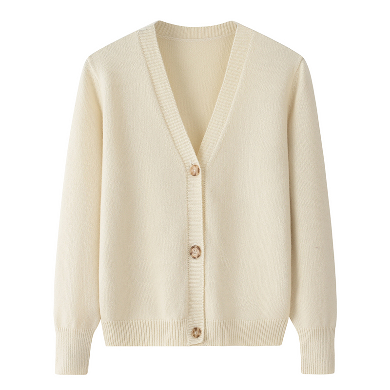 Ordos City 100% Cashmere Sweater Women's Cardigan V-Neck Thickened Warm Solid Color Versatile Sweater Outerwear E1591 Ordos City 100% Cashmere Sweater Women's Cardigan V-Neck Thickened Warm Solid Color Versatile Sweater Outerwear E1591