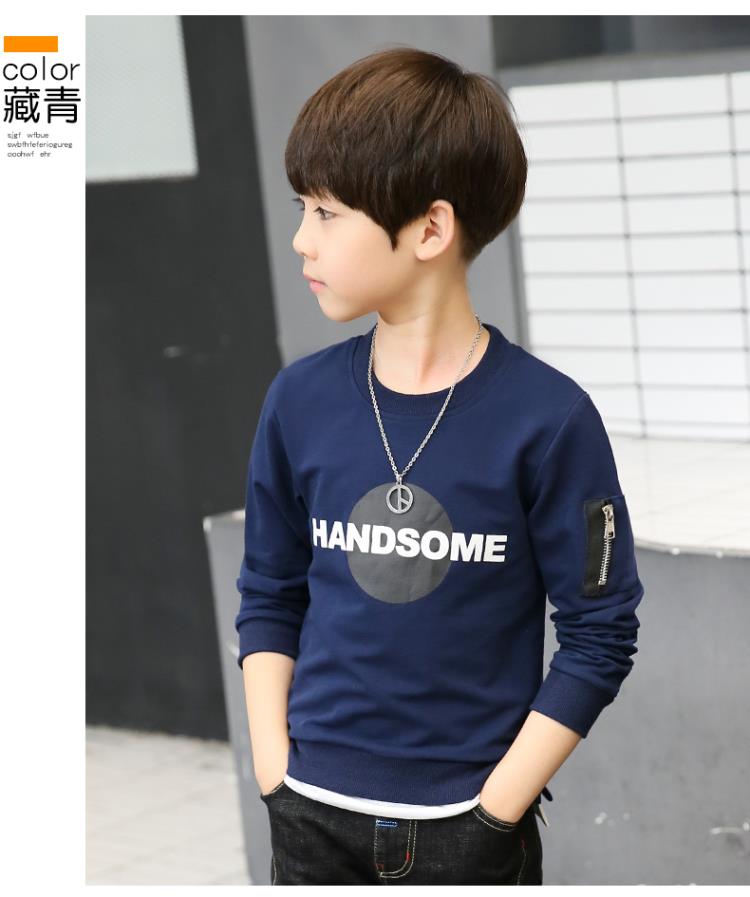 Mùa xuân và mùa đông và mùa đông 6 áo sơ mi chạm đáy 5 trường tiểu học 8 cộng với nhung 4 áo phông dài tay Quần áo bé trai 10 tuổi 12 chiếc áo trẻ em lớn 9 cửa hàng quần áo trẻ em