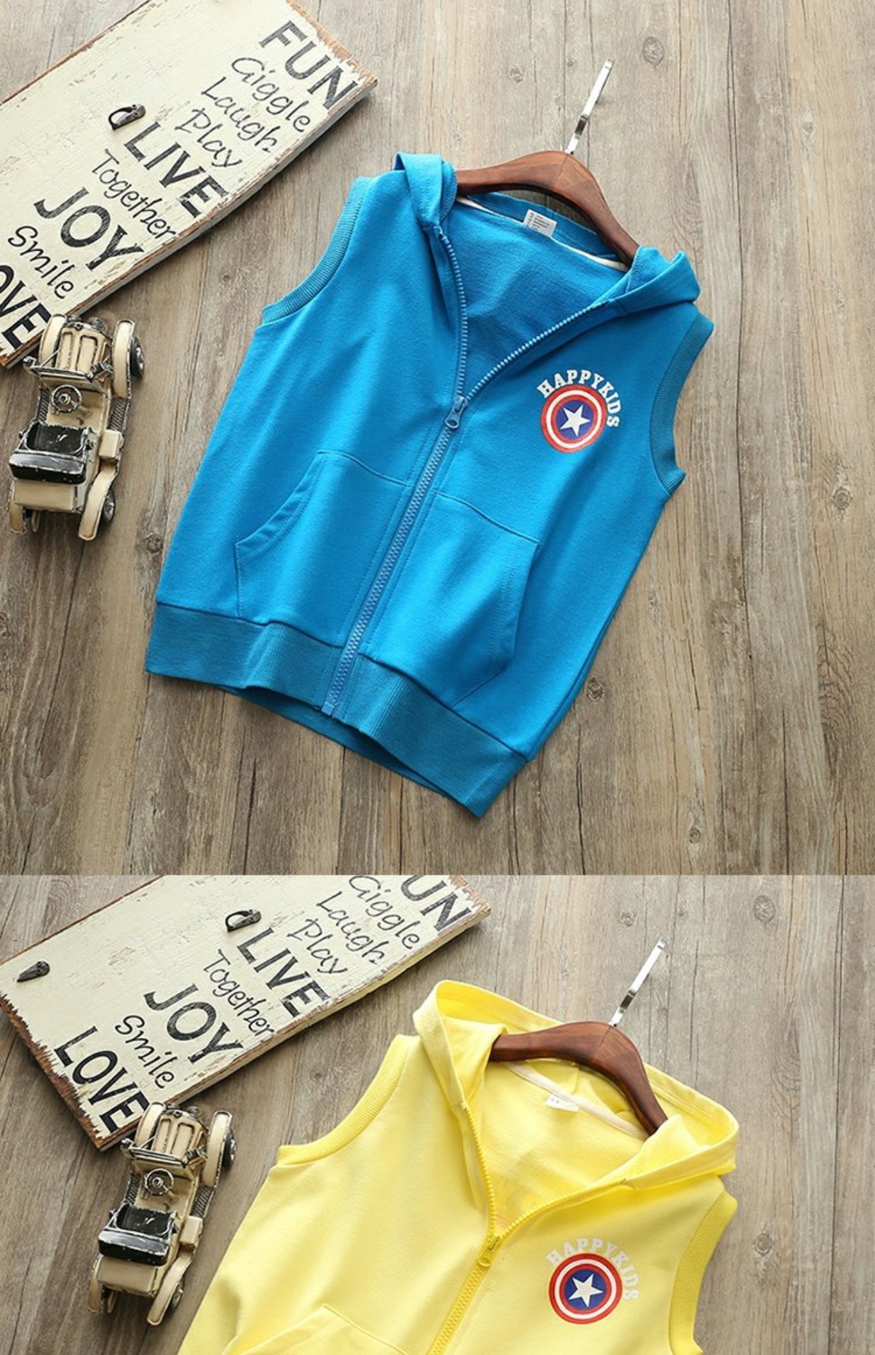 Áo vest nam mùa xuân và mùa thu 2018 mới cho trẻ em Hàn Quốc áo cotton vai mỏng quần áo trẻ em cô gái zip vest áo thun trẻ em