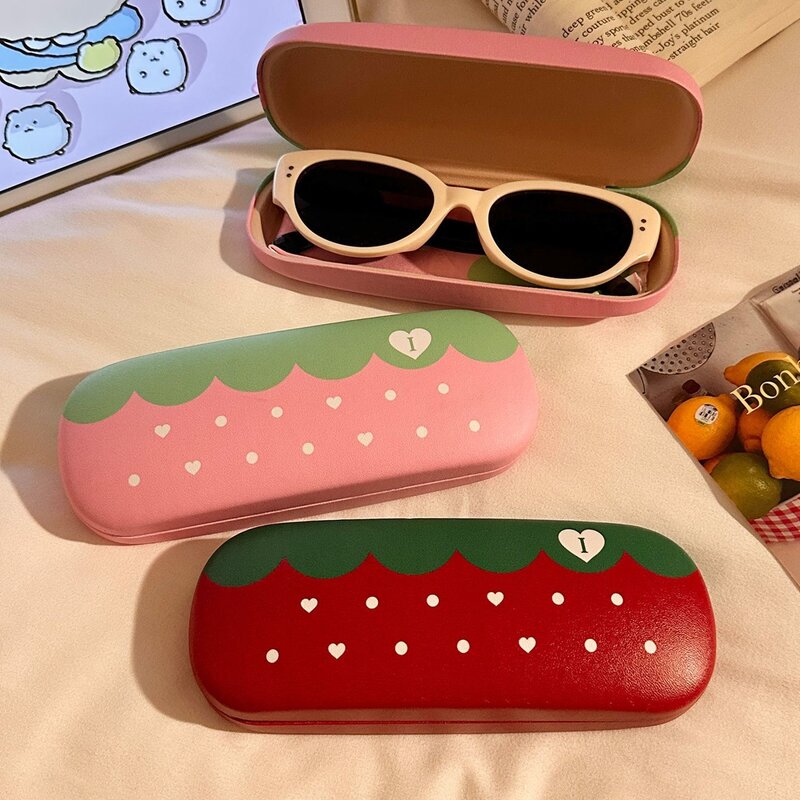 Korean-Style Polka-Dot Strawberry Glasses Case, Student Portable, Pressure-Resistant, Anti-Fall, Myopia Glasses Case, Sunglasses Storage Box Korean-Style Polka-Dot Strawberry Glasses Case, Student Portable, Pressure-Resistant, Anti-Fall, Myopia Glasses Case, Sunglasses Storage Box