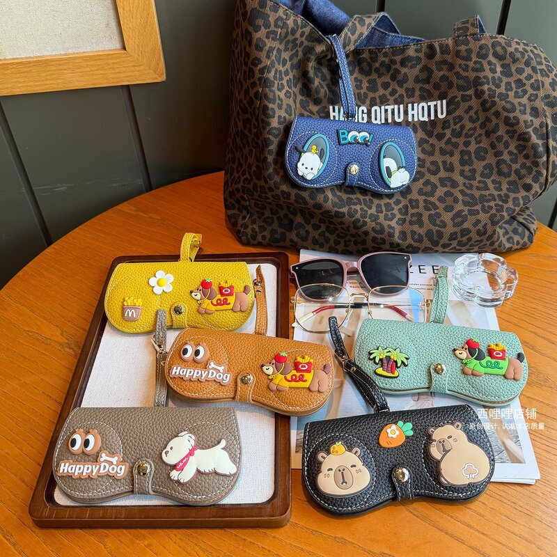 Cartoon Cute and Exquisite Glasses Case Bag for Men and Women, Portable Sunglasses Case, Student Myopia Glasses Storage Bag Cartoon Cute and Exquisite Glasses Case Bag for Men and Women, Portable Sunglasses Case, Student Myopia Glasses Storage Bag
