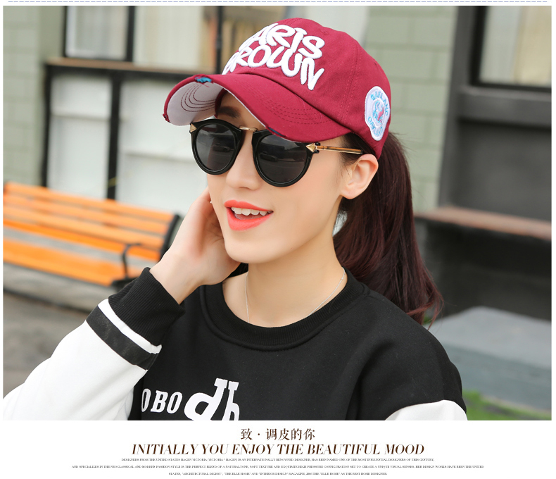 Mũ nữ mùa hè mũ bóng chày Hàn Quốc phiên bản của hipster hoang dã sinh viên mũ nam thường CN mũ đường phố visor nón bóng chày lưới	