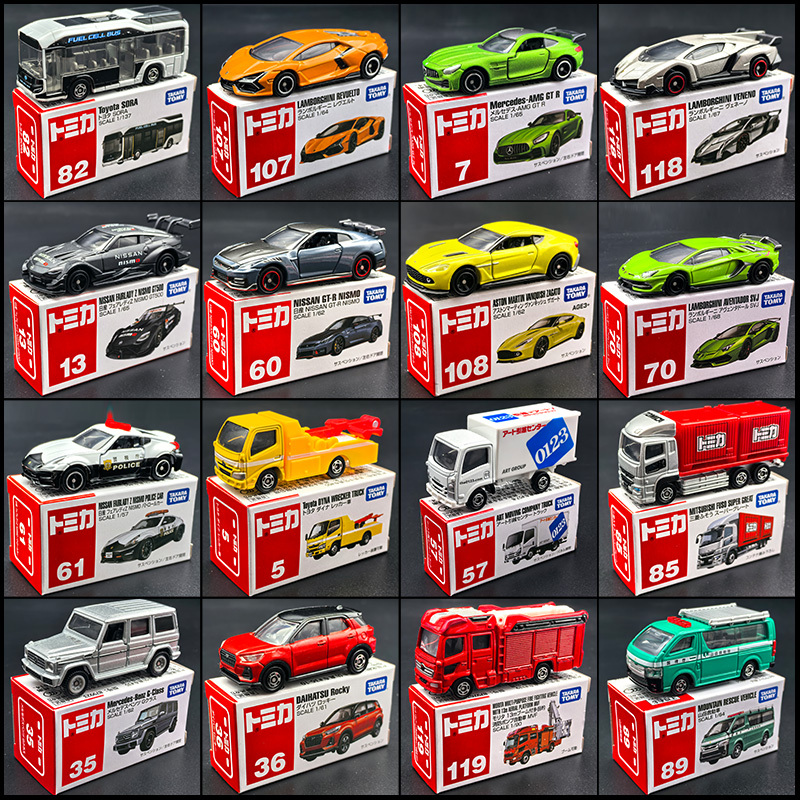 Tomy Tomica Realistic Alloy Car Models: Sports Cars, Construction Vehicles, Off-Road Vehicles, Ambulances, Fire Trucks, Police Cars