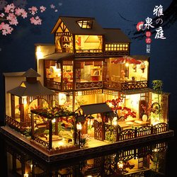 3D Stereo Puzzle Model Wooden Building Boys and Girls DIY House Hut Handmade Adult High Difficulty