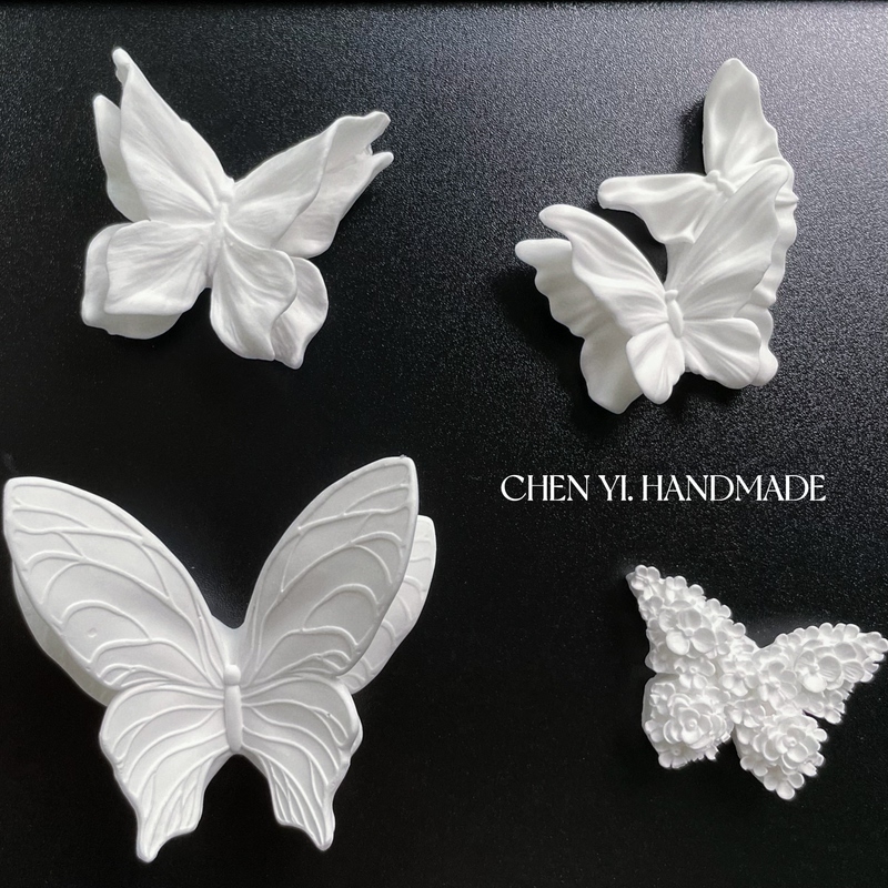 High-Quality Aromatherapy Plaster Three-Dimensional Butterfly Flying Out of the Air Vent Background Wall Decoration White Mold Creative Painting Coloring DIY