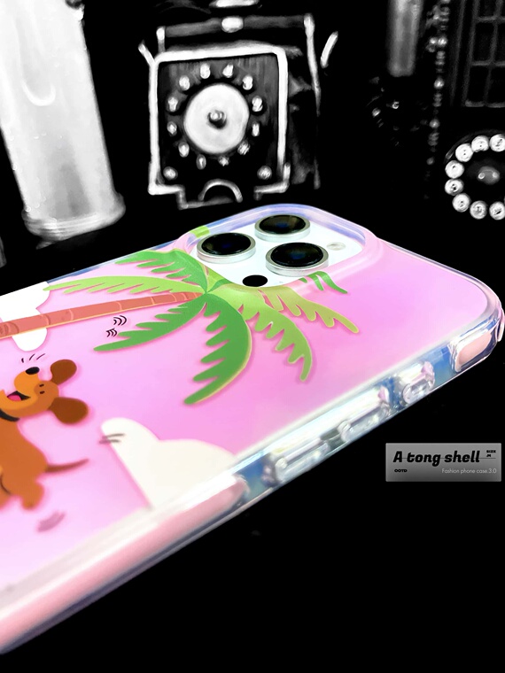 Vibrant Tropical Cartoon Animal 3D Hard Matte Anti-fall Girls iPhone Case