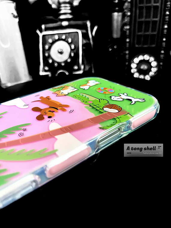 Vibrant Tropical Cartoon Animal 3D Hard Matte Anti-fall Girls iPhone Case