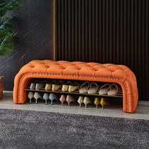 Shoe-changing stool light luxury and high-end doorway fashionable and simple shoe-wearing stool bedroom bedside stool cloakroom shoe-changing stool