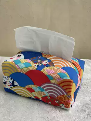 Treasures handmade customization Taiwan imported fabric Japanese style three-dimensional tissue box living room bedroom storage removable toilet paper bag