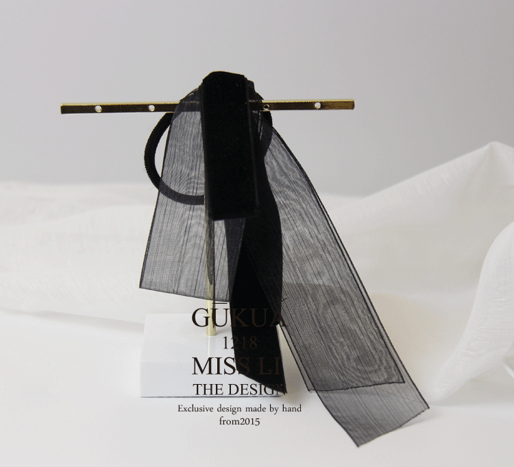 581gukua handmade nhung đen cá tính khí chất dây tóc vòng tóc kẹp tóc phụ kiện sợi tóc mới - Phụ kiện tóc băng đô