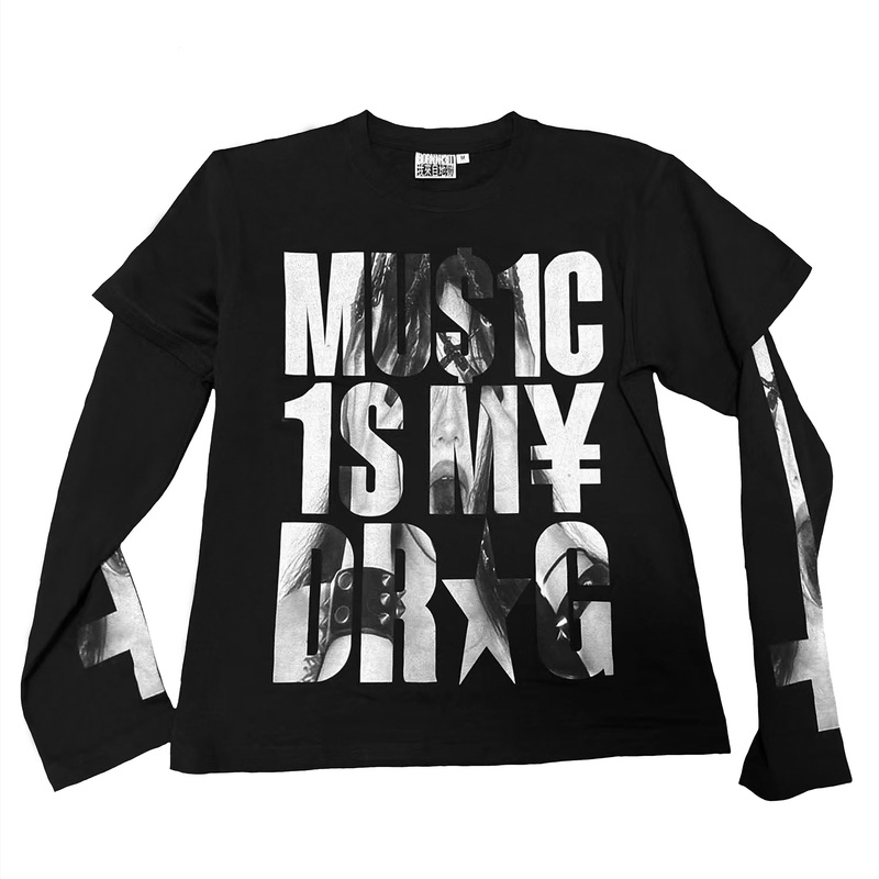 B0Rn1Nh3Ll Music English Slogan Punk Girl Print Fake Two-Piece Long-Sleeve T-Shirt Visual Style Outfit B0Rn1Nh3Ll Music English Slogan Punk Girl Print Fake Two-Piece Long-Sleeve T-Shirt Visual Style Outfit