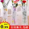 9 9 fashion home furnishings foldable plastic transparent fresh PVC flower arrangement vase Low carbon environmental protection