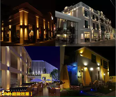 Outdoor waterproof LED wall lamp Double-headed single-headed exterior wall up and down spotlight Courtyard outdoor column wall lamp 3w-48W