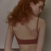 Beauty Back Underwear Woman No Steel Ring Vest Style Bra Small Breast Slim slim Pure Cotton Girl Student Flat Breast No Buttoned Bra