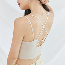 Beauty back lingerie womens tennis red pops Modale small harnesses Summer thin strips with chest cushion integrated vest inner lap