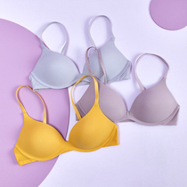Day Ensemble Bra Girl Underwear Students Small Breasts Gathered without Steel Ring Summer Thin bra Side collection Breast Bra Thinner