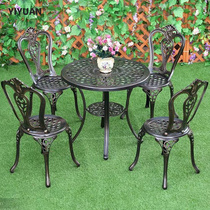 Balcony table and chair garden outdoor iron artersvilla outdoor leisure small tea few three pieces of cast aluminum furniture