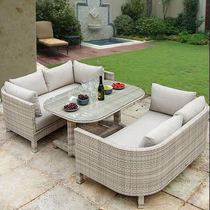 Outdoor sofas table and chairs Rattan Chairs Courtyard Vines SUNSCREEN WATERPROOF THREE SETS BALCONY RATTAN RATTAN RATTAN RATTAN SOFA