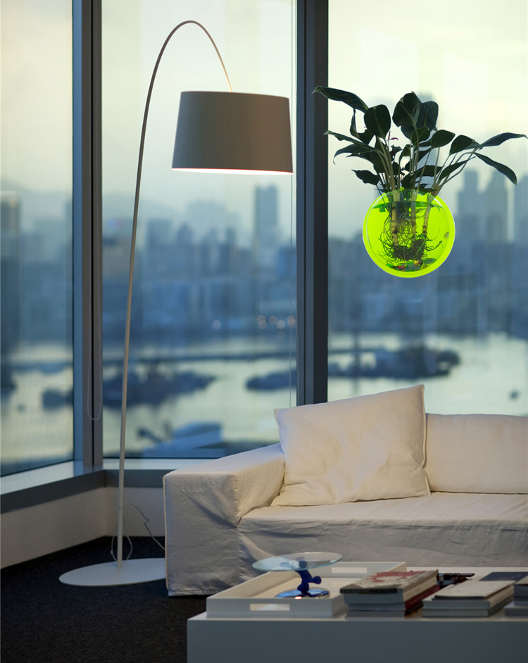 Sáng tạo bình hoa hoa bình hoa đứng acrylic tường sticker cây xanh vườn hoa chậu hoa chuông vàng liễu mô phỏng chậu trồng cây thủy sinh