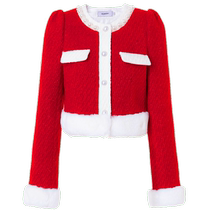 MAXRIENY socialite daughter Xiaoxiang style wool flower gauze short coat winter style temperament