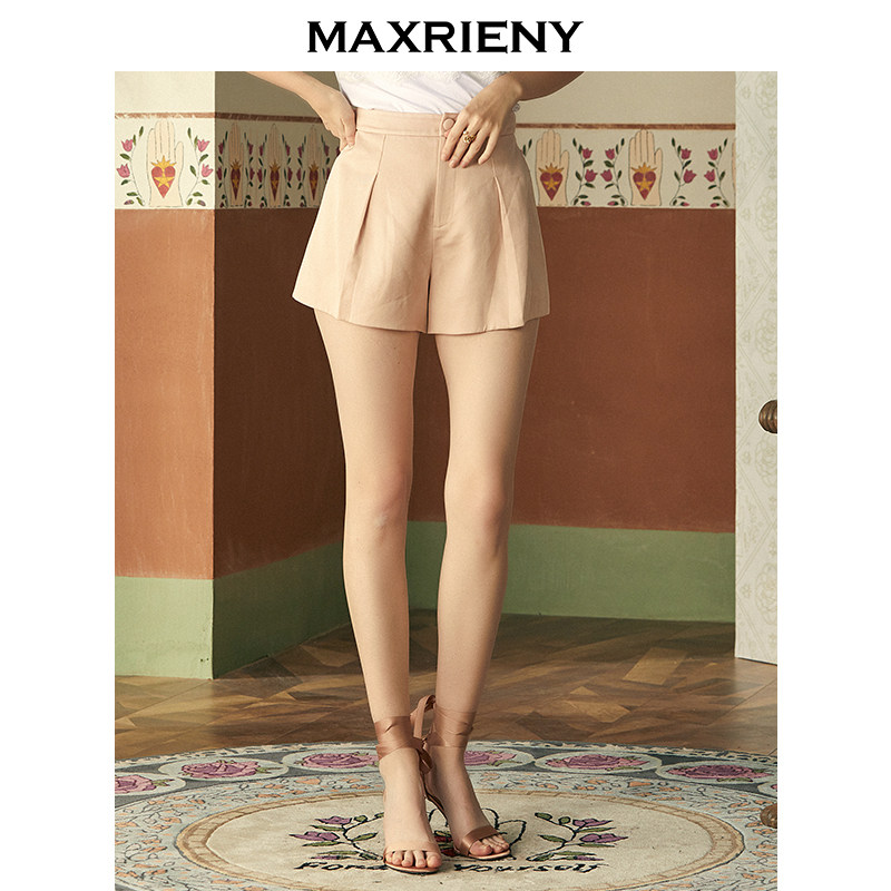 MAXRIENY2020 summer new fashion simple shorts women's high-waisted casual pants loose wide-legged pants thin tide