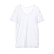 BODYGUARD Korean mens pure white lecka soft and comfortable and breathable minimalist summer home T