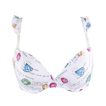 South Korea YESCODE women 75C Cup 80C Cup broken size special bra thin print gather breathable