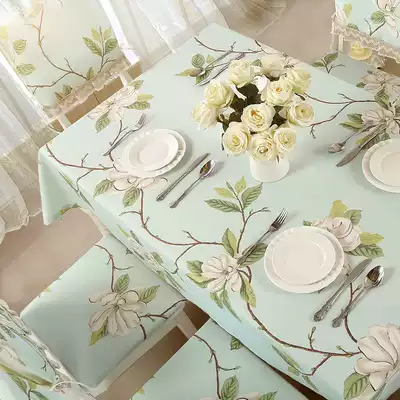 Dining table cloth chair cover cushion set fabric waterproof coffee table tablecloth rectangular chair cover simple modern household