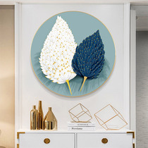 Modern Fresh Cross embroidered 2022 new line embroidered living room minimalist Feather Embroidery Round Small Pieces Hand Simple Embroidery