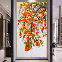 Tomatoes Ruyi Cross embroidered 2022 new living room thread embroidered with a small piece of modern wind by hand yourself