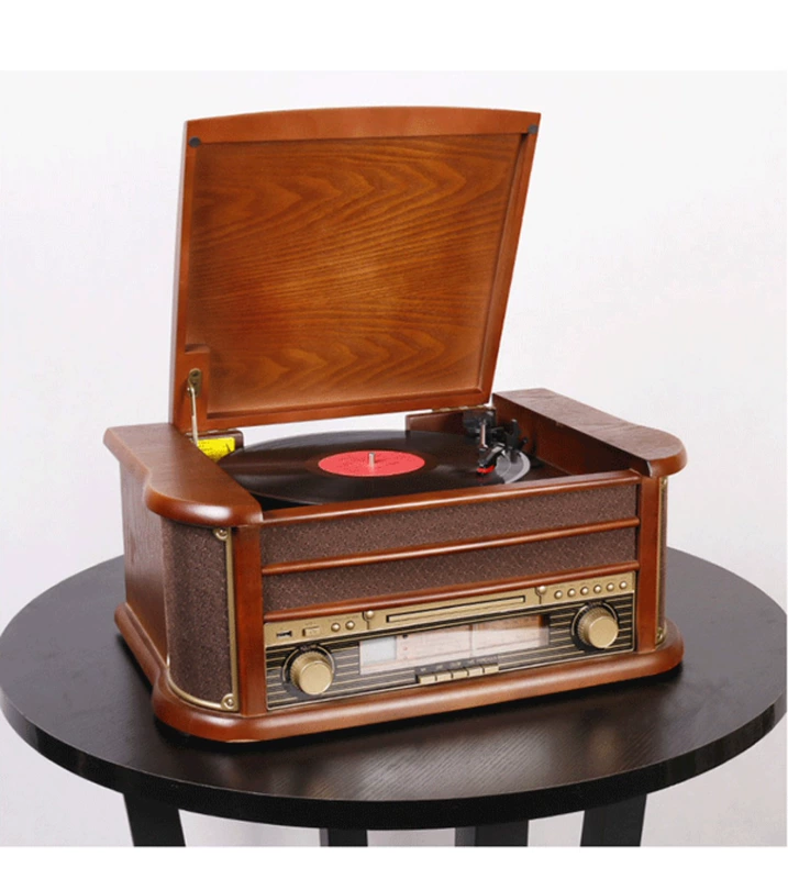 Hua với máy ghi âm Máy ghi âm cổ LP LP Máy ghi âm cũ Retro radio USB / CD