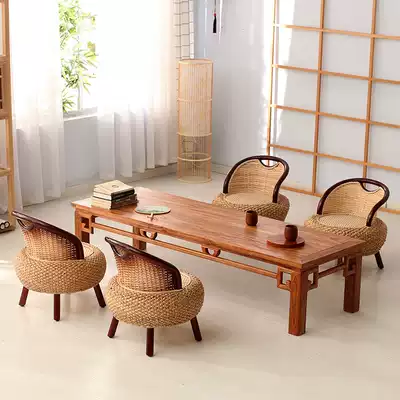 Tatami coffee table Solid wood simple low long table Japanese zen tea table New Chinese Kang several tatami tables large