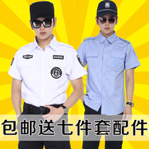 Summer security uniforms overalls short sleeves mens black security uniforms hotel property security training uniforms summer clothes