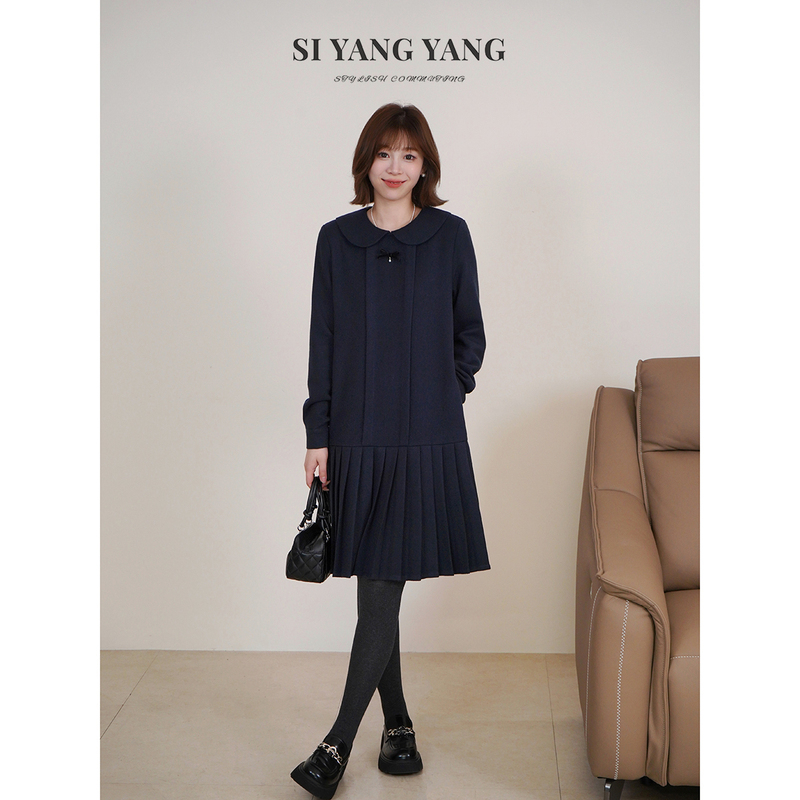 Si Yangyang Siyang Women's Wool Blend Warm and Age-Reducing Commuter Dress Lyq510A105Syy