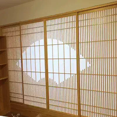 The chamber ta ta mi door Japan and South Korea doors and windows tatami ge zi men fan-shaped sliding door Pinus sylvestris Wood custom