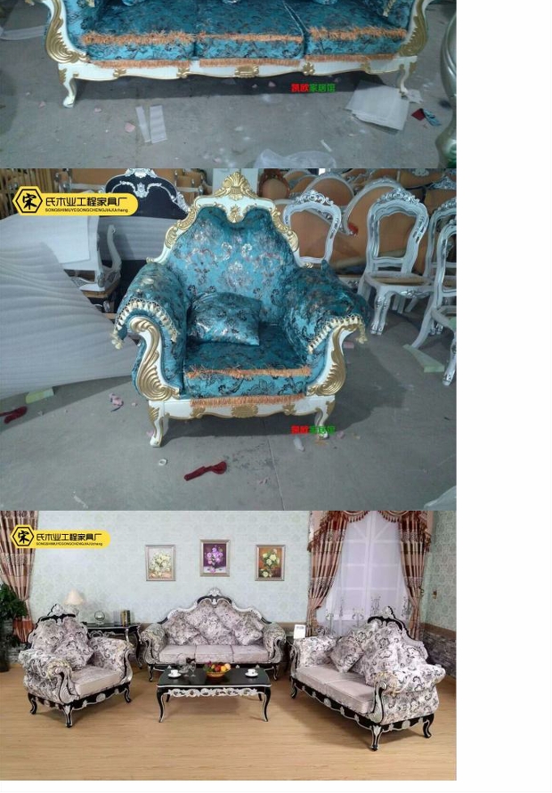 Khu vực tiếp tân của bộ phận bán hàng châu Âu để thảo luận về ghế sofa khách sạn tân cổ điển câu lạc bộ làm đẹp - Nội thất khách sạn