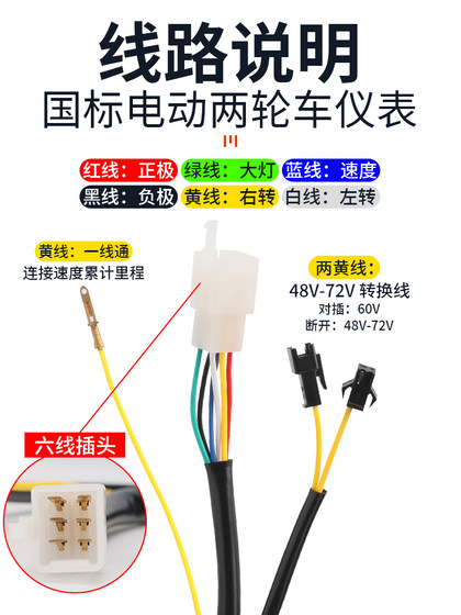 新国标电动车仪表老年代步车休闲三轮车数码仪表电量显示器速度