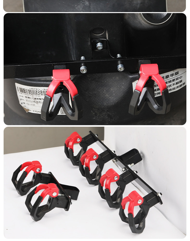 Crossbar hook for delivery, front-mounted universal hook for electric bikes, single-row milk tea hanger, a magical tool for delivery riders