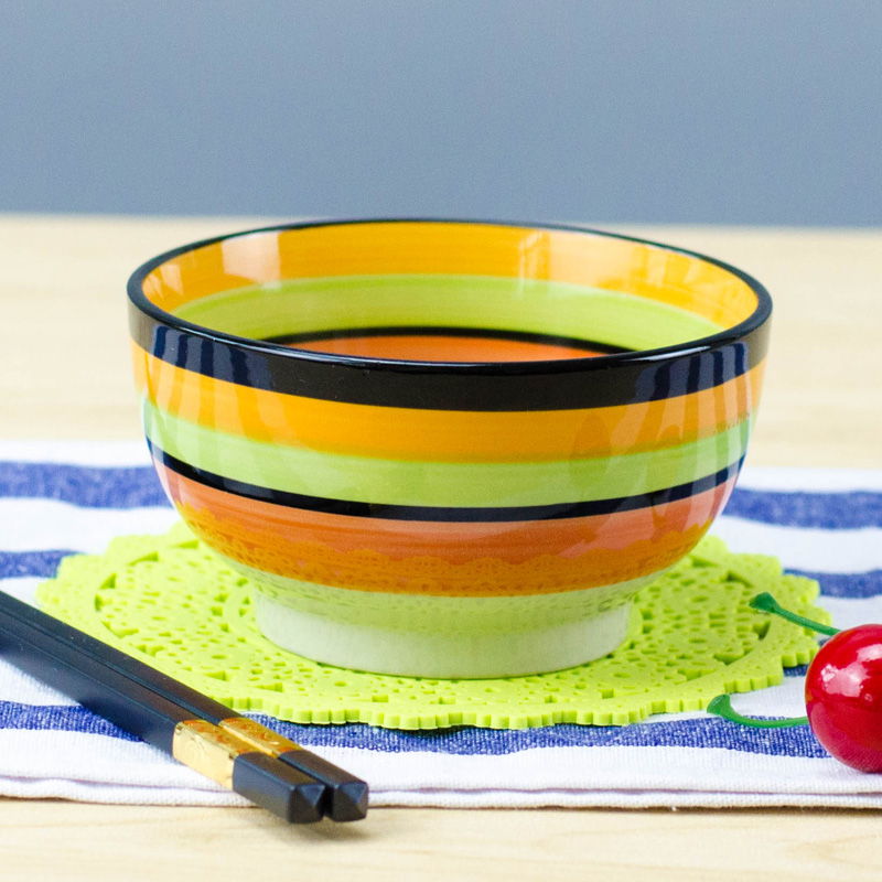 4 5 Inch Color Bowl Day Style Small Bowl ceramic cutlery rice bowls Home Students Bowls Microwave children Eating Bowls