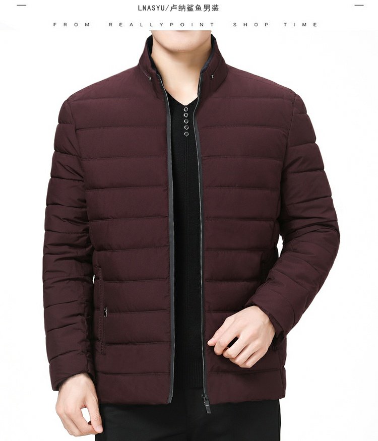 Áo khoác nam mùa đông dày cha áo khoác mùa đông trung niên giản dị xuống áo khoác 30 áo khoác cotton mùa đông 40 tuổi áo gió nam