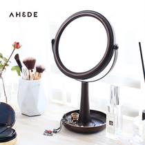 AHDE Lisa Princess Mirror Makeup Mirror Magnifying Makeup Mirror Desktop mirror Mirror Makeup Mirror HD mirror