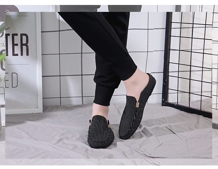 Dép đi trong nhà một nửa Giày nam mùa hè Giày lười Một chân Giày lười Đậu Hà Lan Xu hướng Hàn Quốc Dép đi trong nhà cho nam dép quai ngang adidas