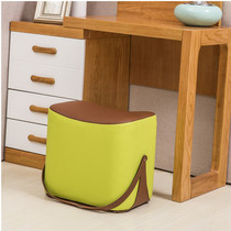 Nordic solid wood stool Bedroom dresser stool Household simple modern makeup stool living room saddle stool creative shoe change