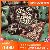 Nuclear explosion Harley locomotive gang chaos son Mongolian gang straight buckle cowhide riding vest custom