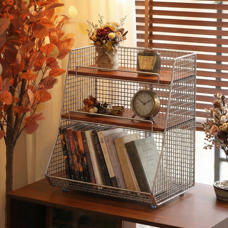 Medieval-Style Table-Side Bookshelf, Living Room Multi-Layer Cup Organizer, Household Countertop Storage Rack, Fruit and Beverage Storage Basket Medieval-Style Table-Side Bookshelf, Living Room Multi-Layer Cup Organizer, Household Countertop Storage Rack, Fruit and Beverage Storage Basket