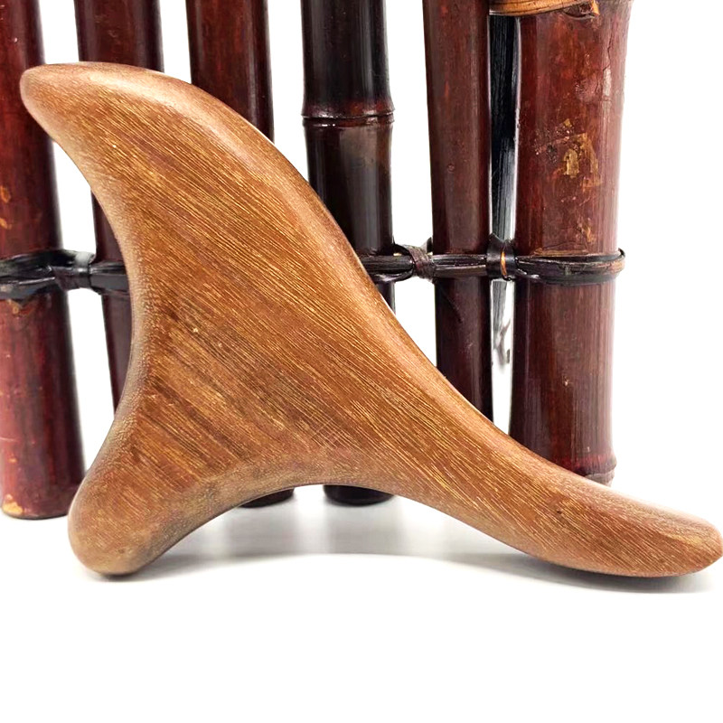 Gold silk sandalwood triangle stick bird massager acupuncture stick solid wood sole of the foot leg acupuncture foot sole meridian stick