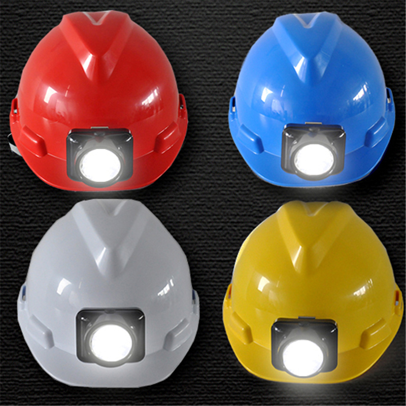 Rechargeable LED hard hat light with light hard hat mining hat flood control strap type hard hat headlight