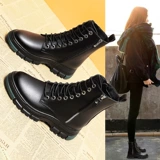 Martens, туфли в английском стиле, обувь на платформе, короткие сапоги, ботинки, коллекция 2021, из натуральной кожи, в британском стиле