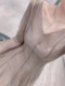 Early spring French mid-length design sense niche high-end stunning mesh annual meeting small dress dress women